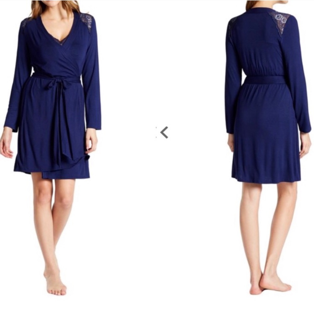 Jessica Simpson Nursing Lace Trim Robe